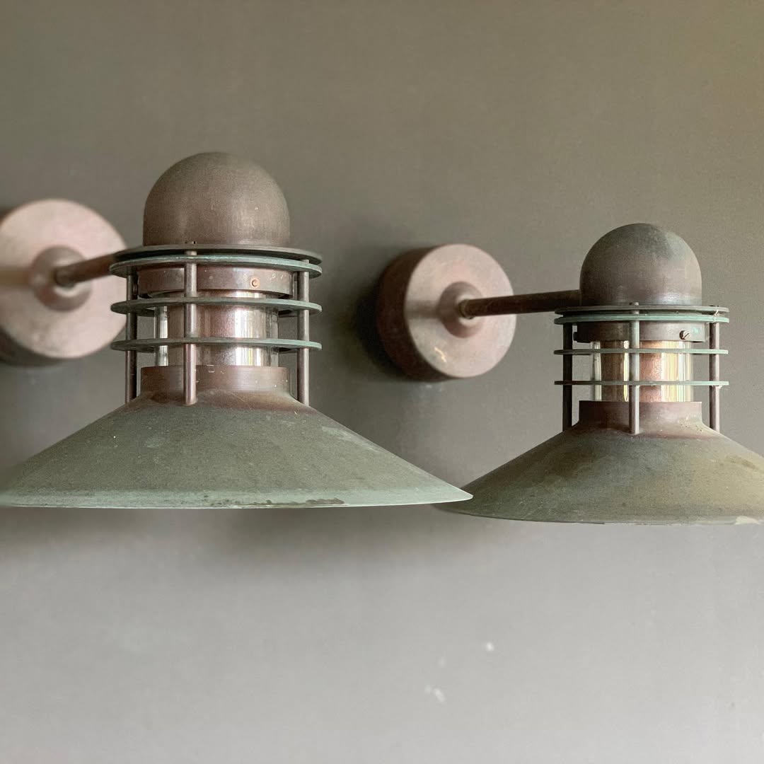 Round Brass Mirror — 1